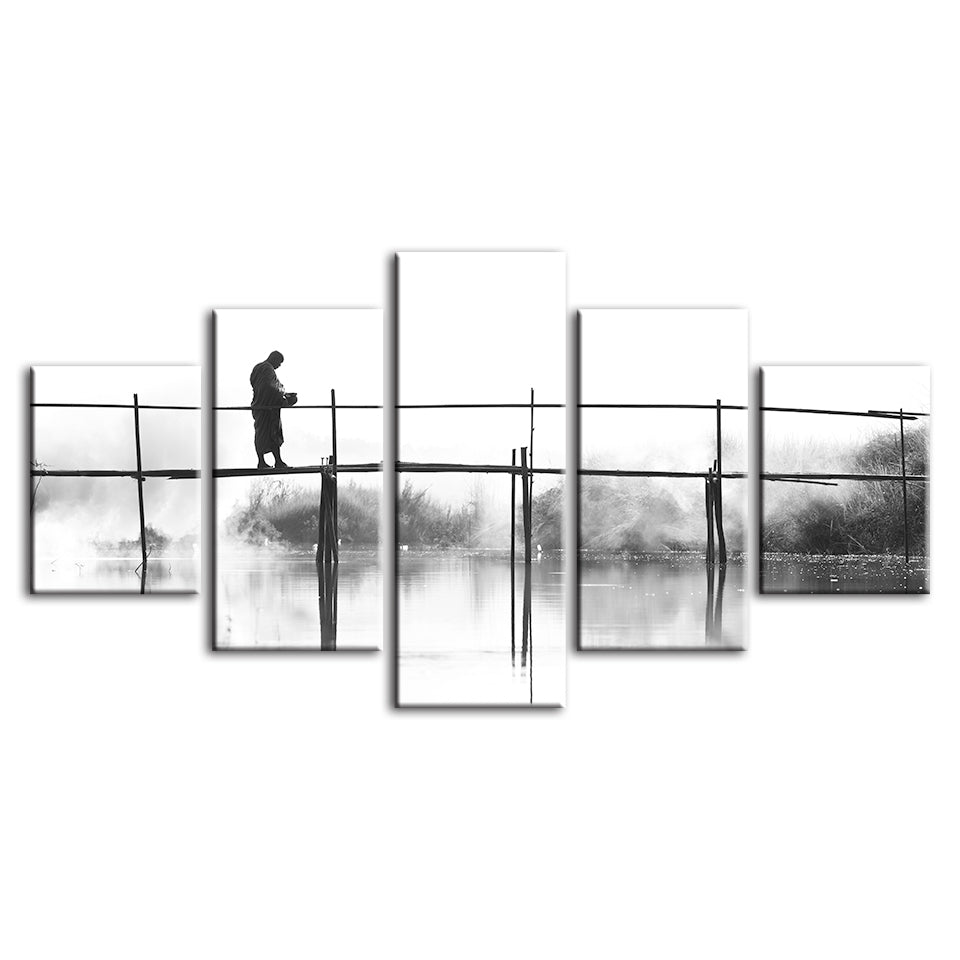 Bridge Walking 5 Teile - Leinwand Wandkunst Malerei