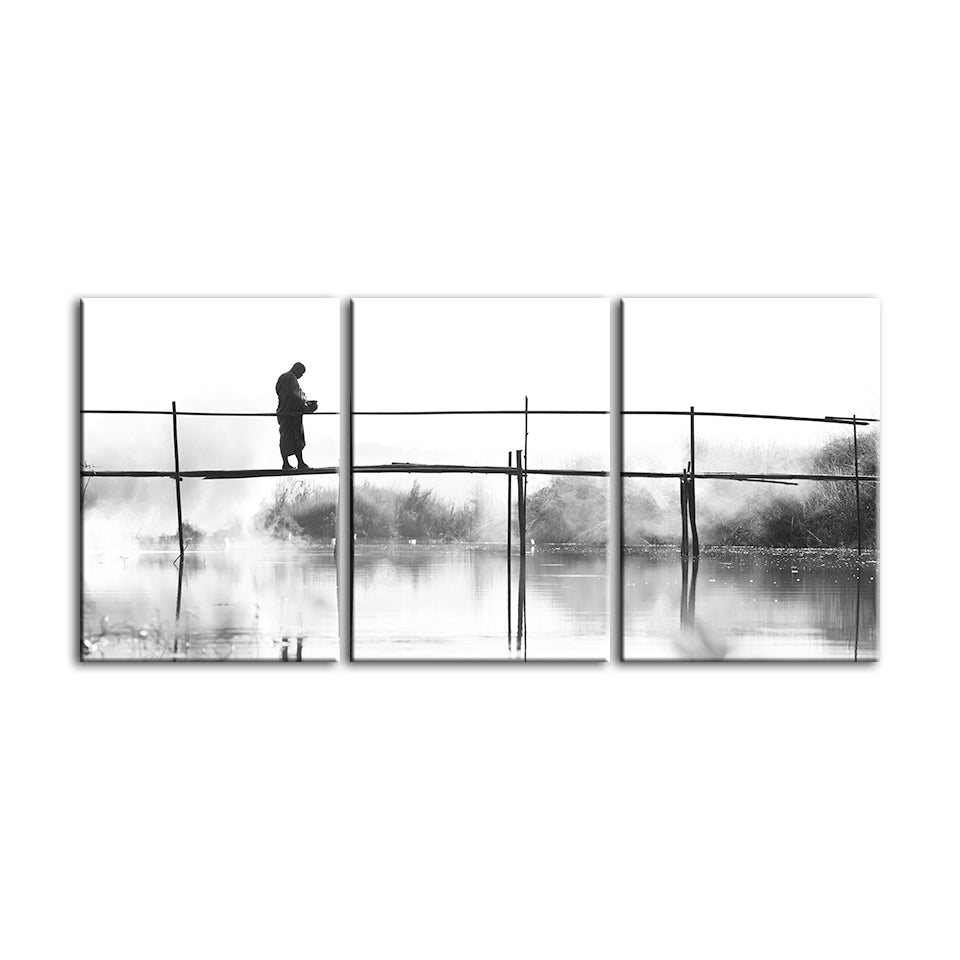 Bridge Walking 3 Stück - Leinwand Wandkunst Gemälde