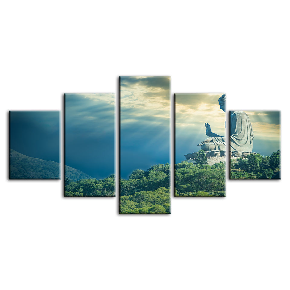 Secret Sky 5-teiliges Leinwandbild