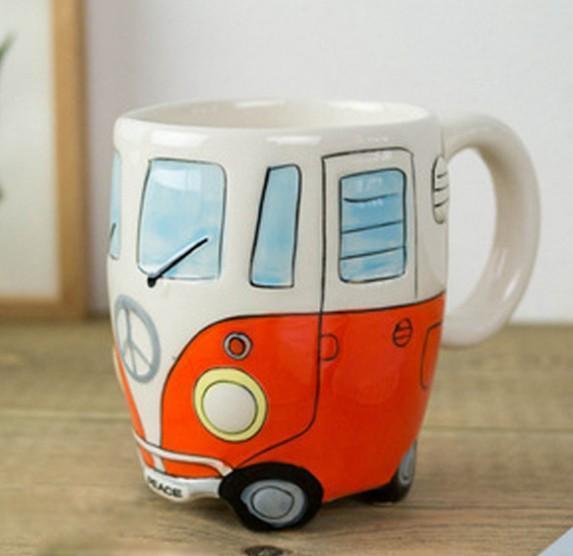 GroovyCup Camperbus-Becher – Retro-Keramik-Kaffeebecher 330 ml