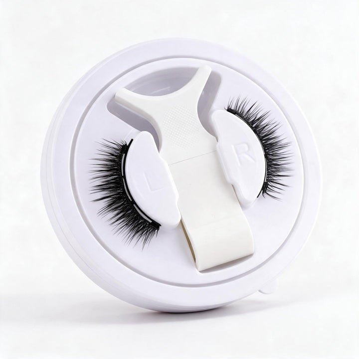 Sandsberg | Magnetisches Wimpernset | Wiederverwendbar ohne Kleber, mit Pinzette | Schwarz