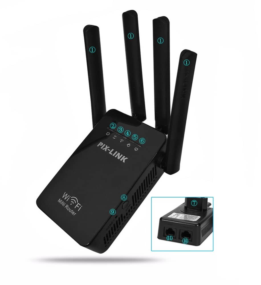 Wi-Fi Range Extender (Repeater / Extender) 300Mbps - 2,4 GHz | Karnz