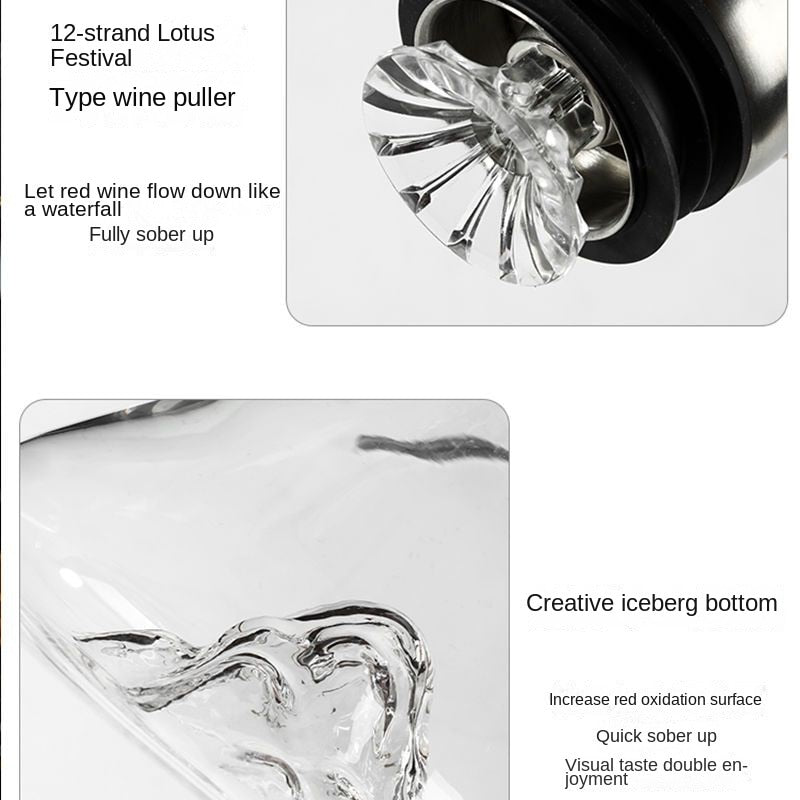 Weinflasche Transparent Schnelles Design Kristallglas Weinflasche | Karnz