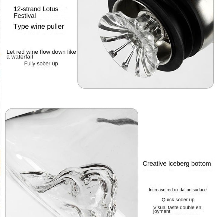 Weinflasche Transparent Schnelles Design Kristallglas Weinflasche | Karnz