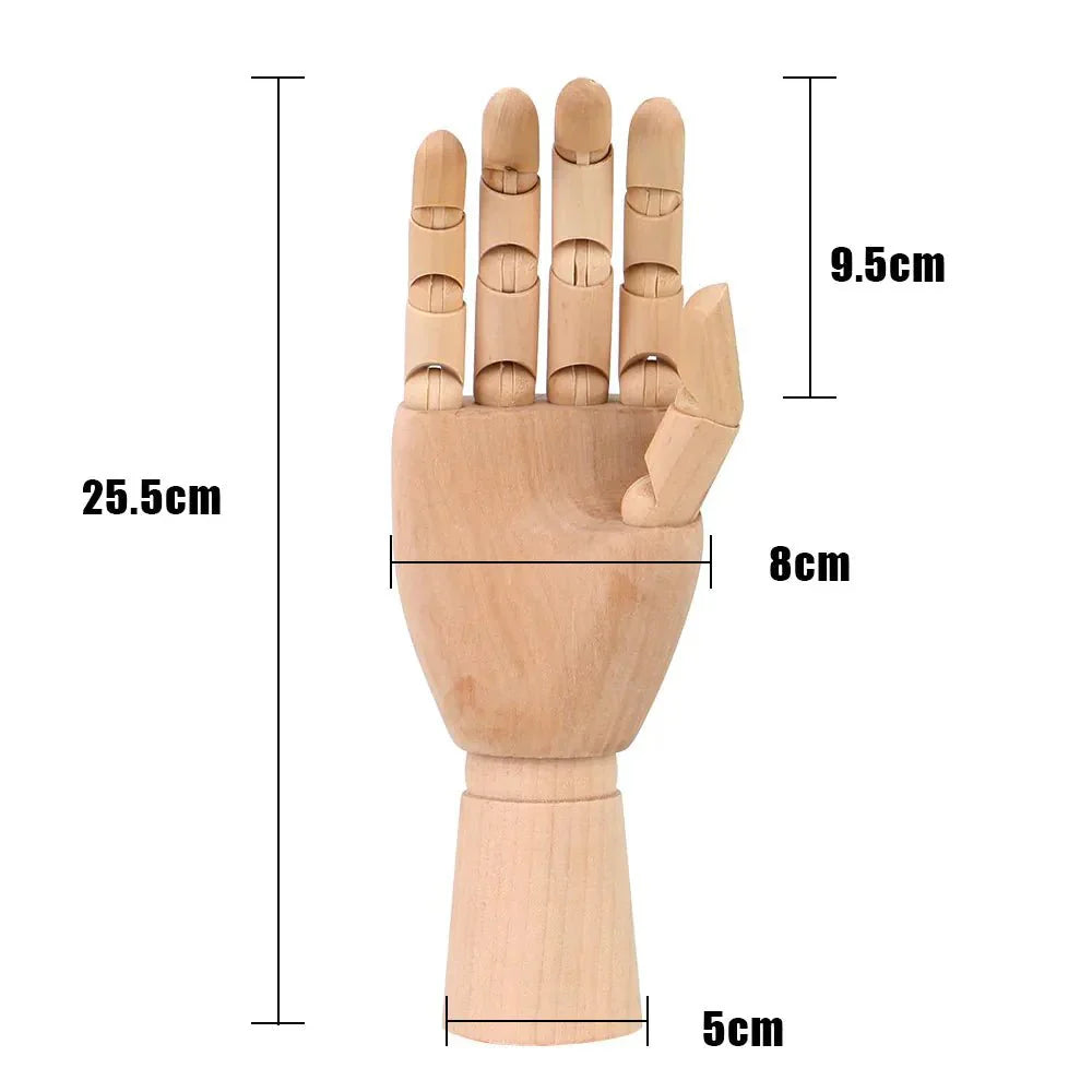 Holzbewegliches Handmodell 25 cm Moderne Kunst Referenz | Karnz