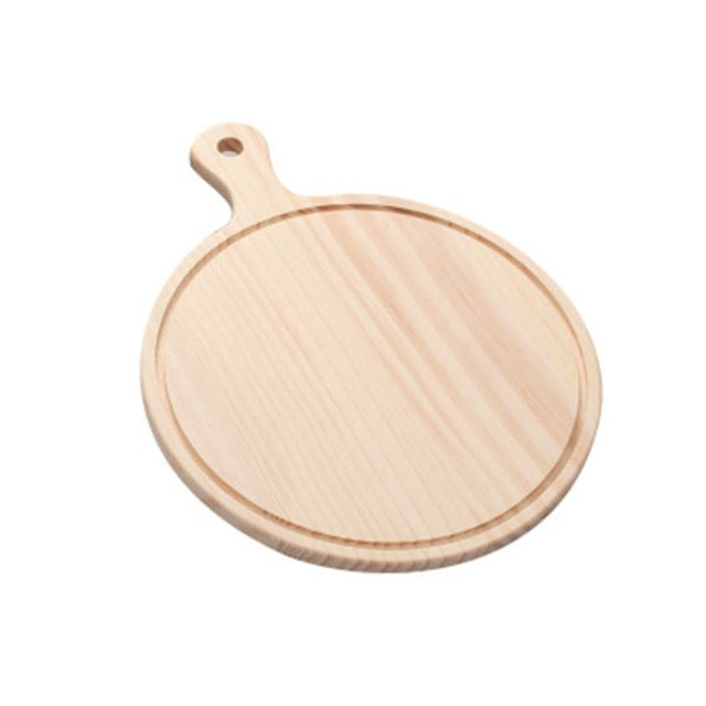 Holz-Pizza-Board Rund mit Hand Pizza Backblech Pizza Board | Karnz