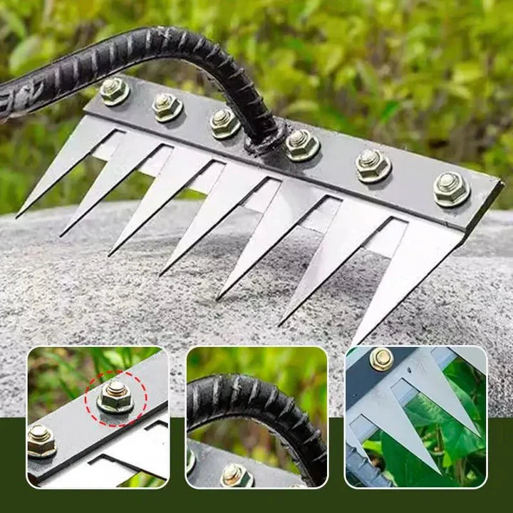 TuinGrijp Carbonstahl Unkrautgee geeigneter Rechen für Gartenpflege | Karnz
