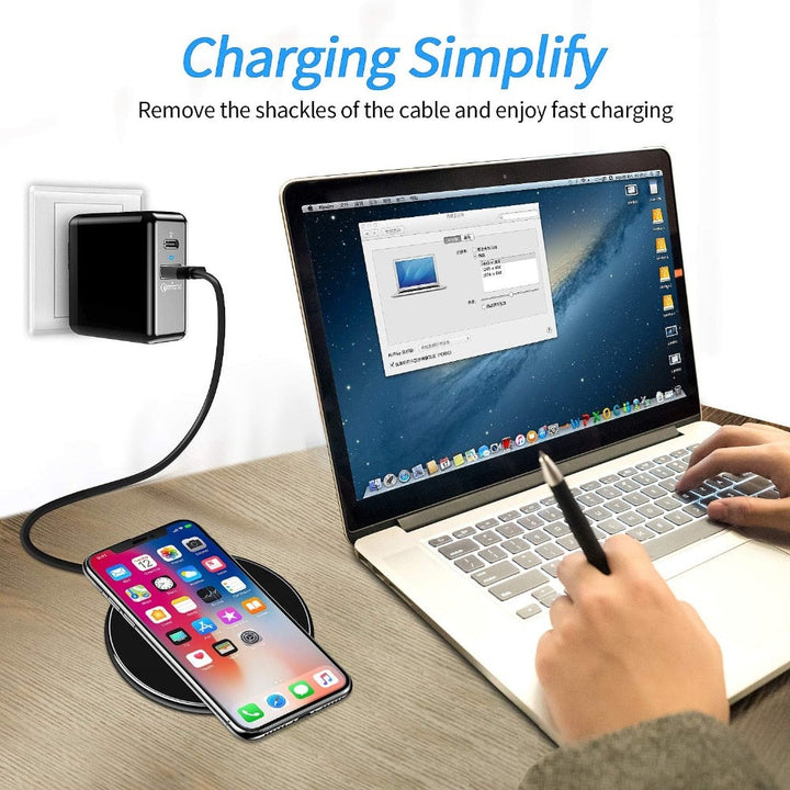 Karnz | 30W Schnelles kabelloses Ladepad | Premium USB C Ladekabel MagSafe Ladegerät für Apple iPhone, Samsung & Android - Fast Wireless Charging Pad