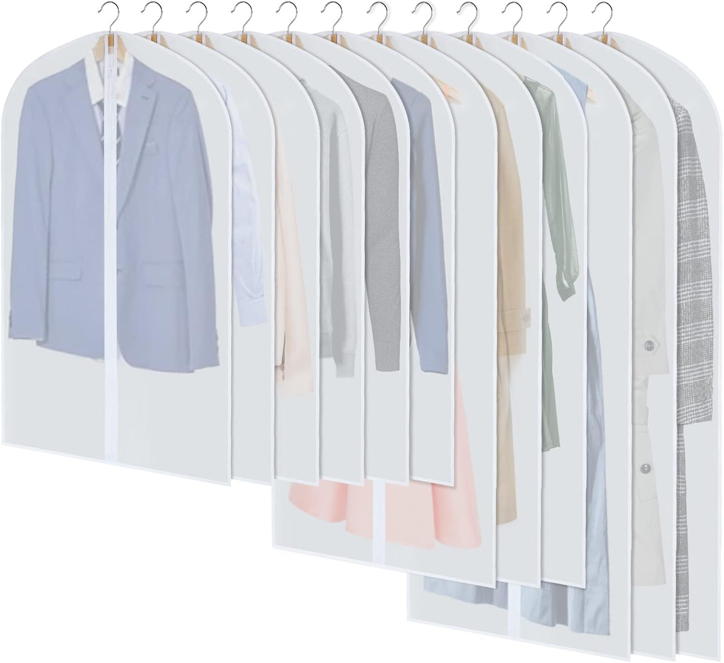 PEVA Kleiderhüllen-Set – 24er-Pack hängende Kleiderhüllen in 3 Größen | Karnz